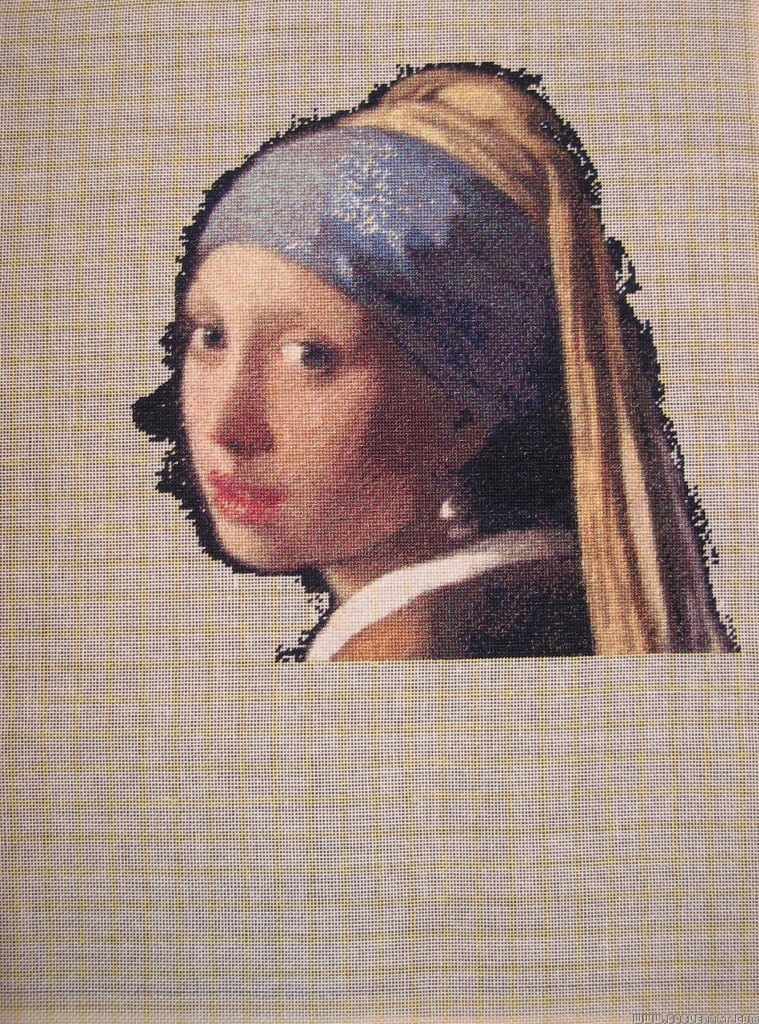 Girl with a pearl earring - sewing period