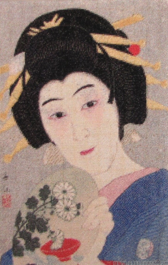 Portrait of an actress in Kabuki Theater