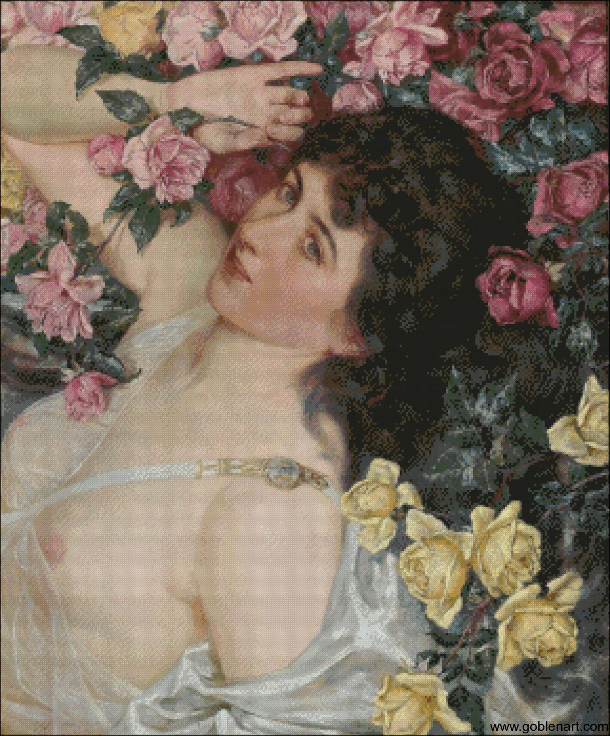 Talbot Hughes - Among the roses