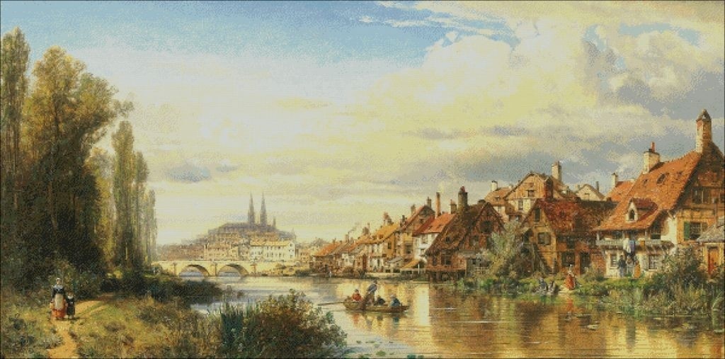 View over the Danube to Regensburg