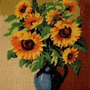 A sun flower pot