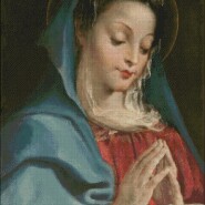 The Virgin in prayer – intermediate – free patterns, free charts / diagrame gratuite, scheme goblen gratis, modele goblenuri gratis