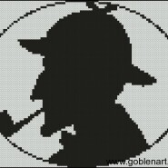 Sherlock Holmes – begginer – free patterns, free charts / diagrame gratuite, scheme goblen gratis, modele goblenuri gratis